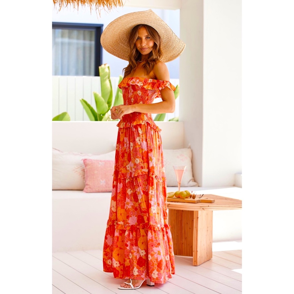 NWOT Anthropologie Abel The Label (ATL) FLOWER POWER MAXI